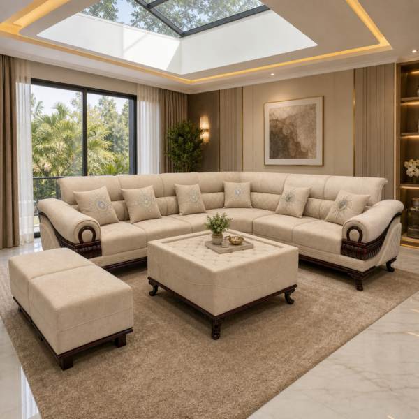 Luxury L-Shaped Sofa Set