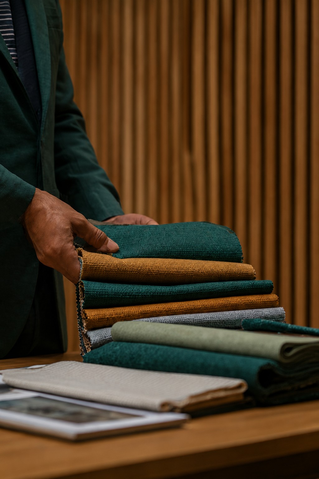 Choosing fabric textures for a custom order
